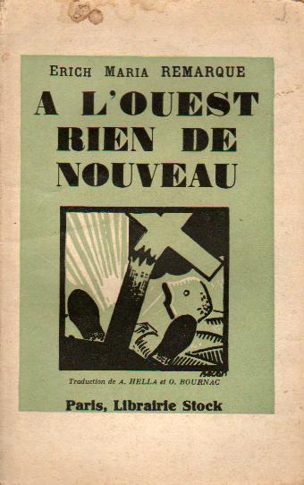 Erich Maria Remarque: À l'ouest rien de nouveau (French language, 1929, Stock)