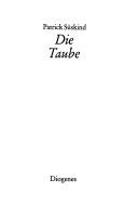 Patrick Süskind: Die Taube (German language, 1987, Diogenes)