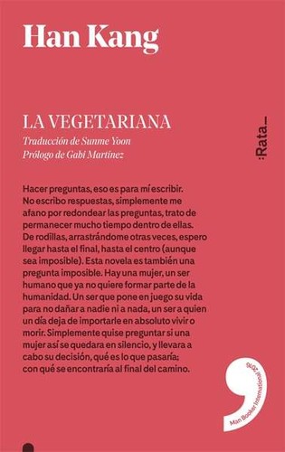 Kang Han: La Vegetariana (Paperback, Spanish language, 2017, :Rata)
