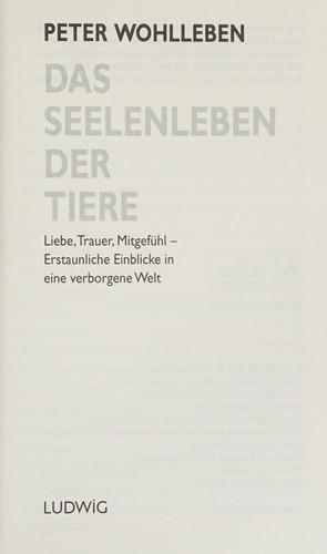 Peter Wohlleben: Das Seelenleben der Tiere (German language, 2016)