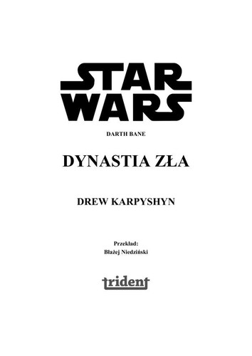 Drew Karpyshyn: Dynastia zła (Polish language, 2010, Wydawnictwo Amber)