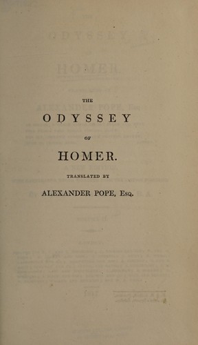 Όμηρος: The Odyssey of Homer (1817, Printed for F.C. and J. Rivington ... [and 24 others])