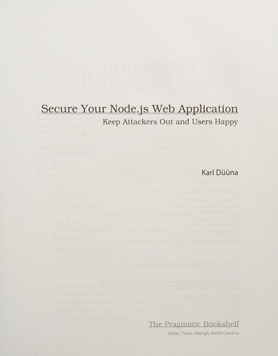 Karl Düüna: Secure your Node.js web application (2016)