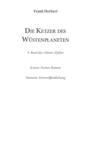 Frank Herbert: ... Roman des Dune-Zyklus (German language, 1984, Heyne)