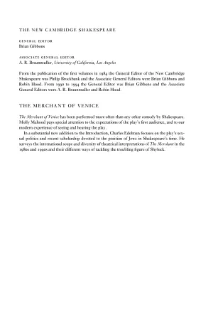 William Shakespeare: The Merchant of Venice (Cambridge University Press)