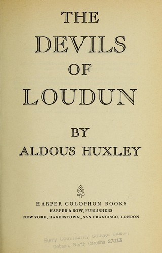 Aldous Huxley: Devils of Loudun (Paperback, 1979, Harpercollins)