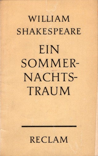 William Shakespeare: Ein Sommernachtstraum (German language, 1962, Philipp Reclam jun. Stuttgart)