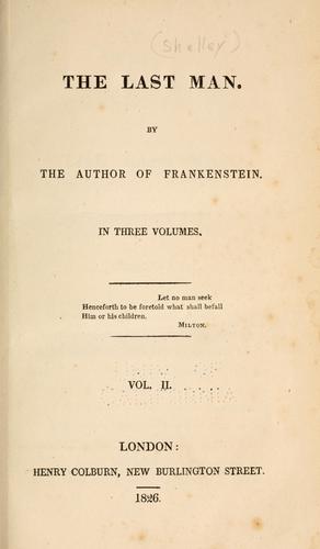 Mary Shelley: The  last man (1826, H. Colburn)