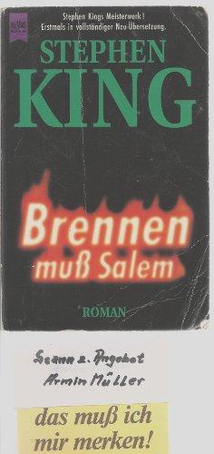 Stephen King: Brennen muss Salem! Roman (German language, 1990)
