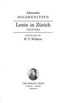 Aleksandr Solzhenitsyn: Lenin in Zürich (1976, Bodley Head)