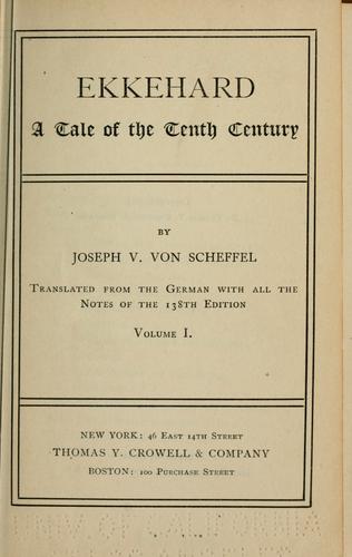 Joseph Viktor von Scheffel: Ekkehard (1895, T.Y. Crowell & Company)