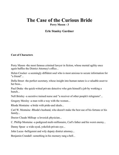 Erle Stanley Gardner: The Case of the Curious Bride (Perry Mason Books) (Hardcover, Aeonian Press)